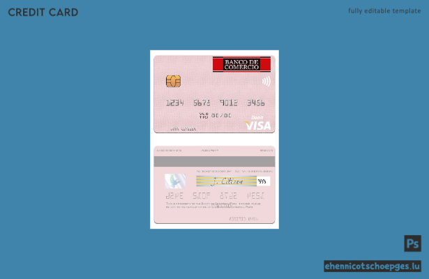 Mustervorschau der Peru Banco de Comercio Visa-Debitkarte